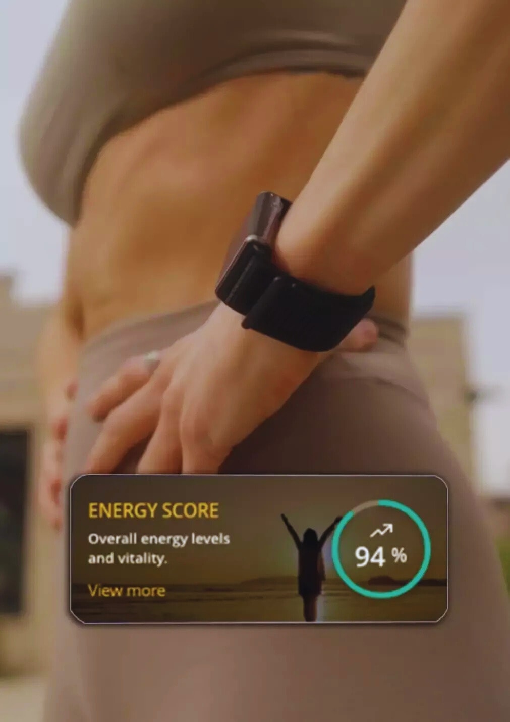 GEM wearable showing an energy score